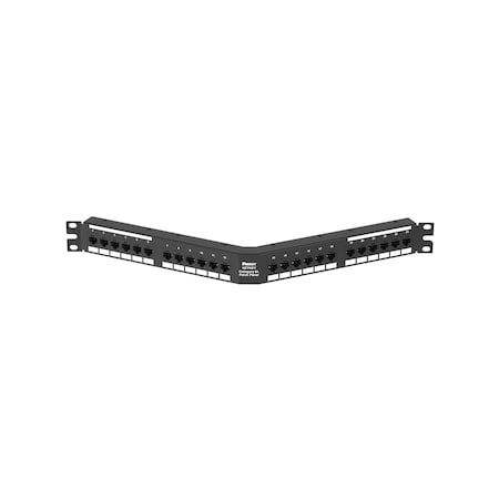 Panduit Punchdown Patch Panel, Cat 6A, Angled NKA6XPPG24Y